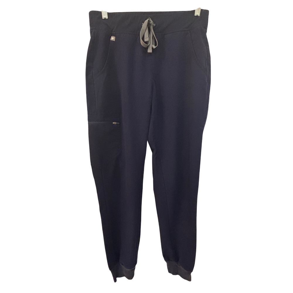 FIGS Zamora Jogger Scrub Pants Womens Small Navy Blue Technical Collection FIONx
